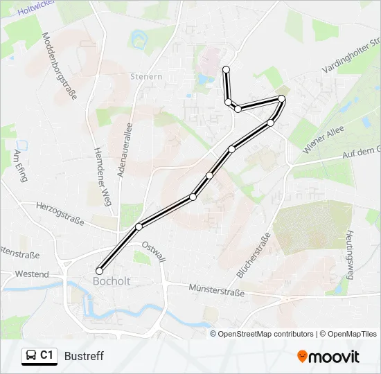 C1 Bus Line Map