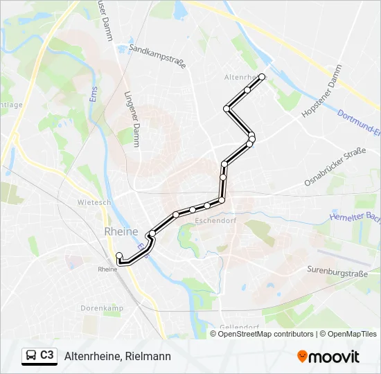 C3 Bus Line Map