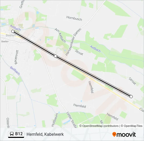 B12 Bus Line Map