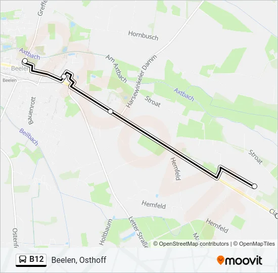 B12 Bus Line Map