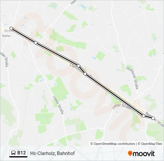 B12 Bus Line Map