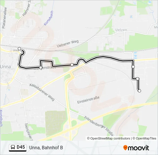 D45 Bus Line Map