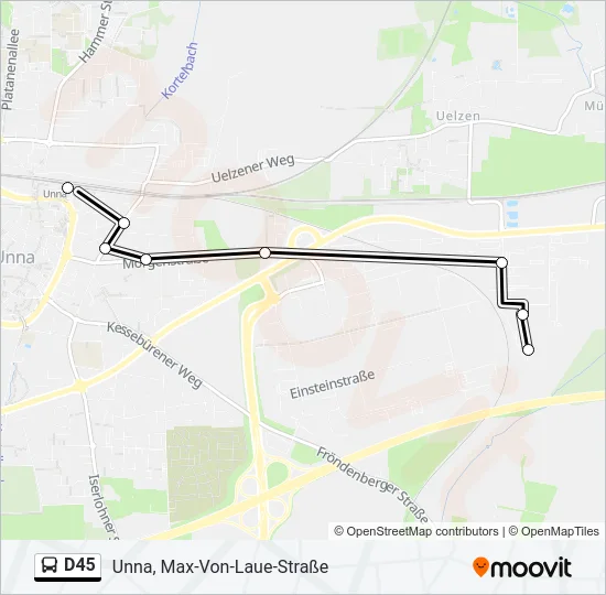 D45 Bus Line Map