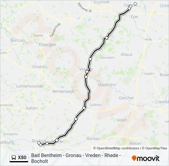 X80 Bus Line Map