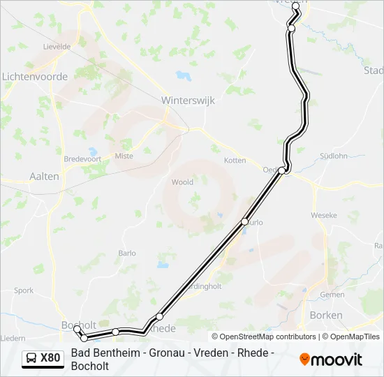 X80 Bus Line Map