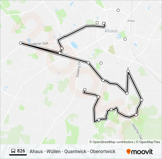 826 Bus Line Map