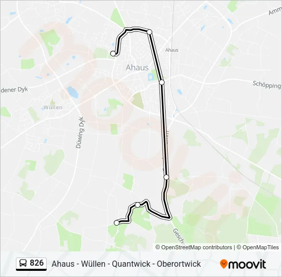 826 Bus Line Map