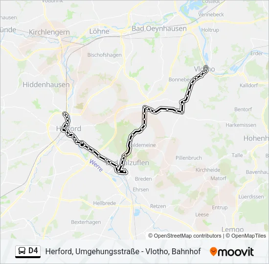 D4 Bus Line Map