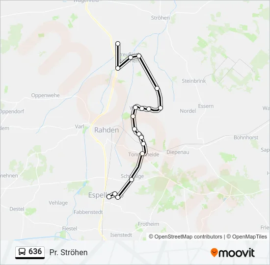 636 Bus Line Map
