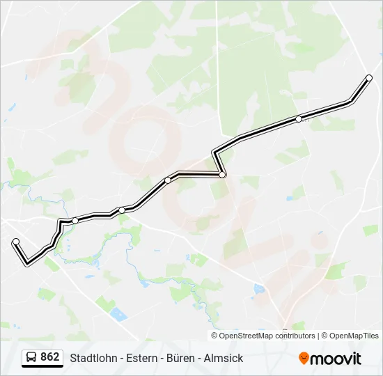 862 Bus Line Map