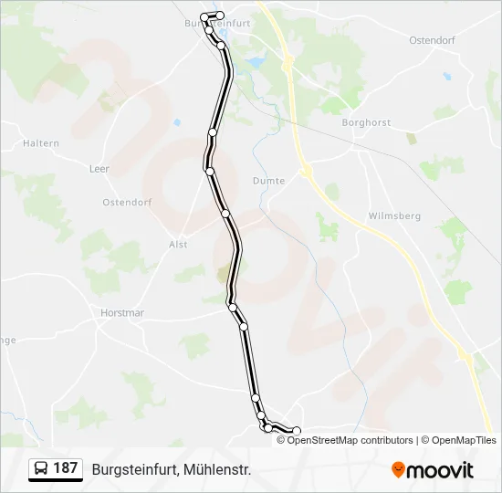 187 Bus Line Map