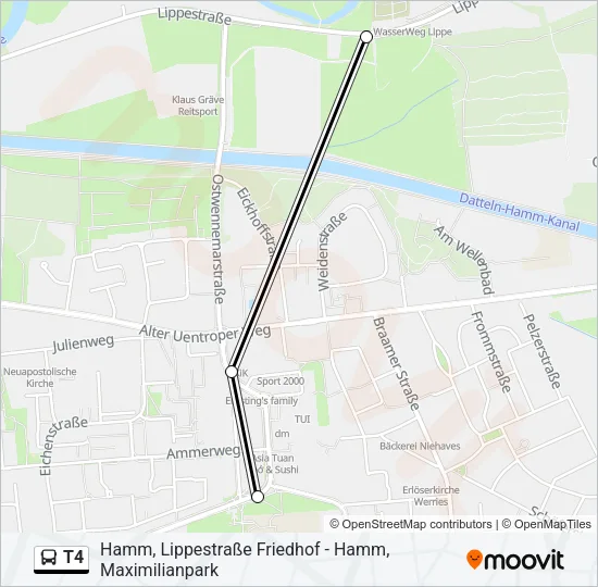 T4 Bus Line Map