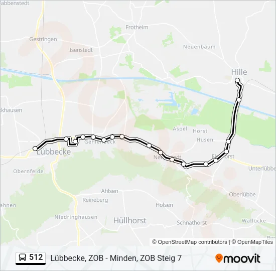 512 Bus Line Map