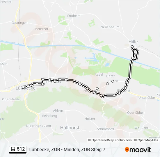 512 Bus Line Map