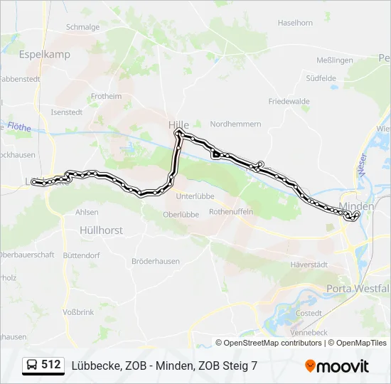 512 Bus Line Map