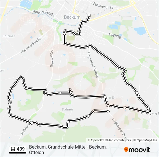 439 Bus Line Map