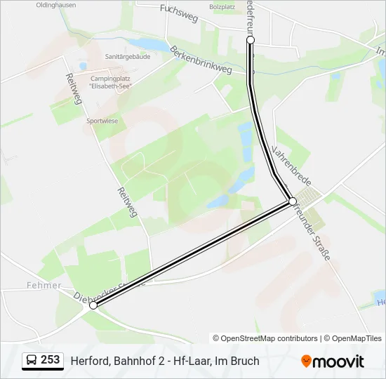 253 Bus Line Map