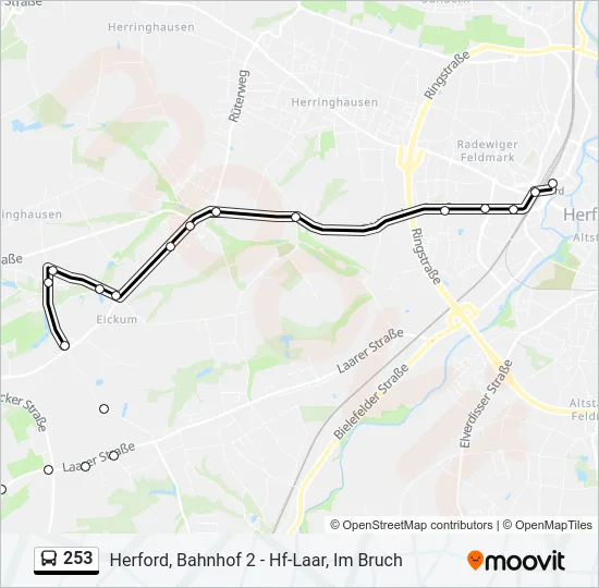 253 Bus Line Map