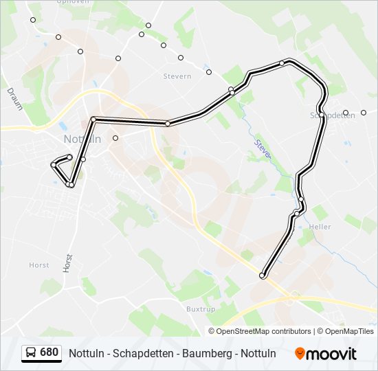 680 bus Line Map