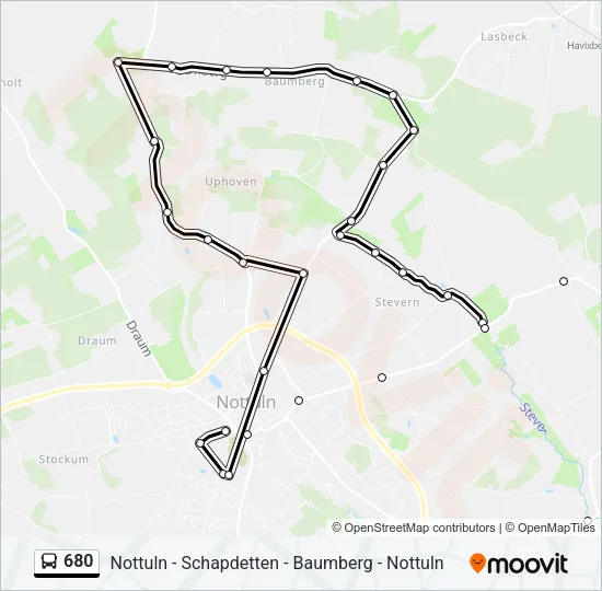 680 Bus Line Map