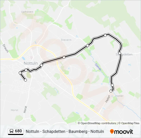 680 Bus Line Map