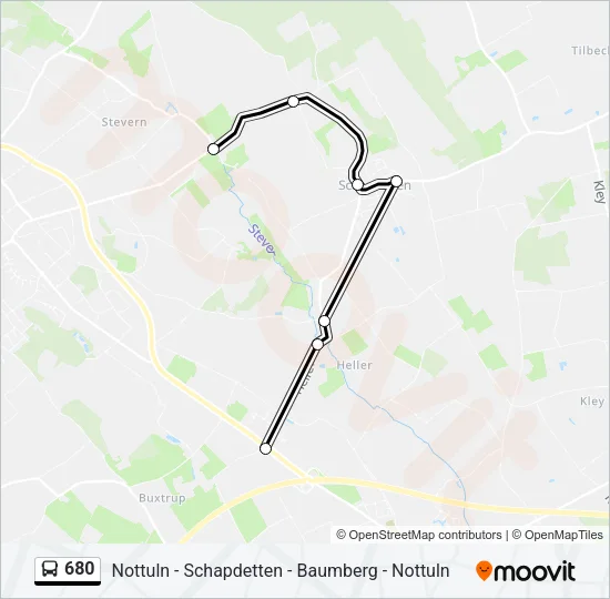 680 Bus Line Map