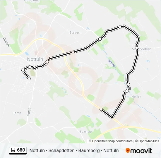 680 Bus Line Map