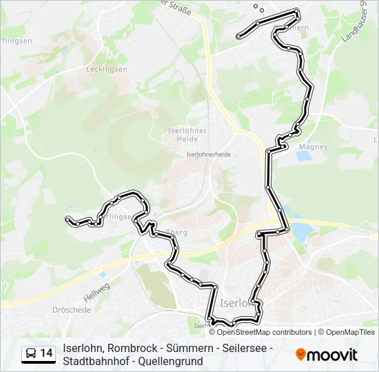 14 Bus Line Map