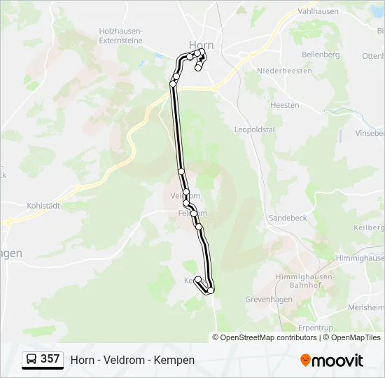 357 Bus Line Map