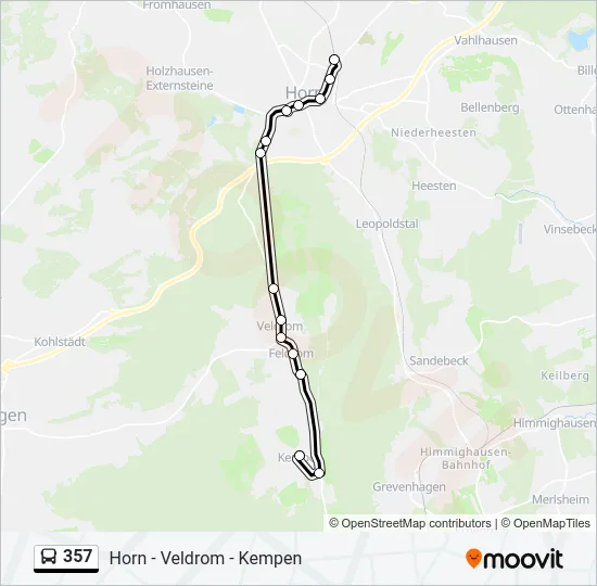 357 Bus Line Map