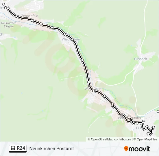 R24 Bus Line Map
