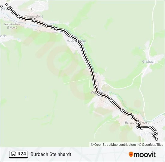 R24 Bus Line Map