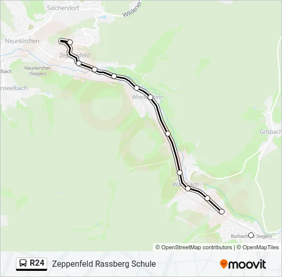 R24 Bus Line Map