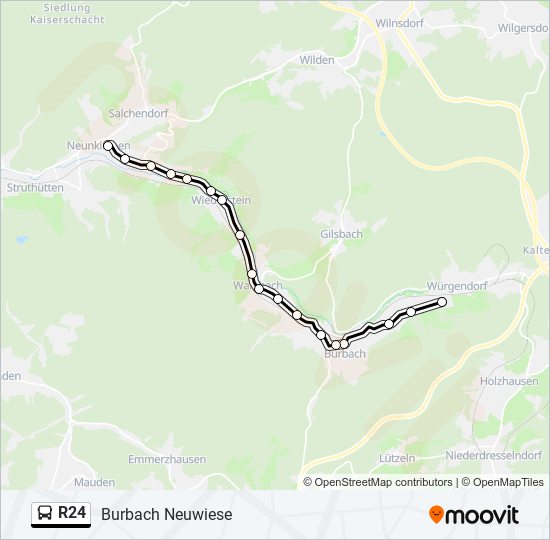 R24 Route: Schedules, Stops & Maps - Burbach Neuwiese (Updated)