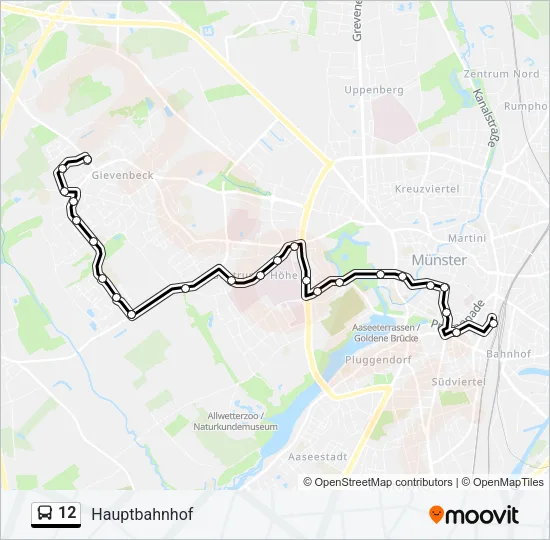 12 Bus Line Map