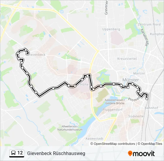 12 Bus Line Map