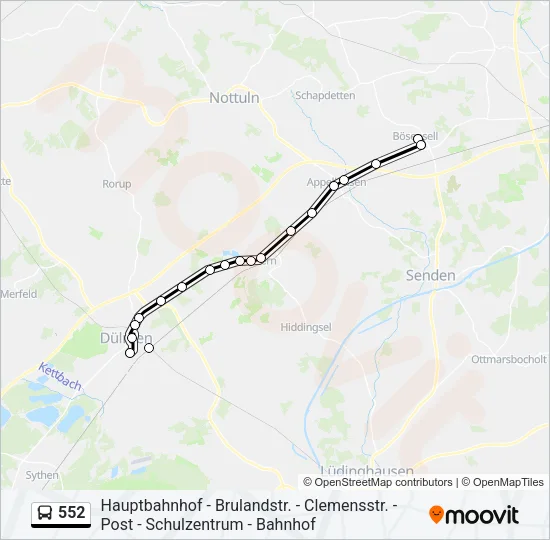 552 Bus Line Map
