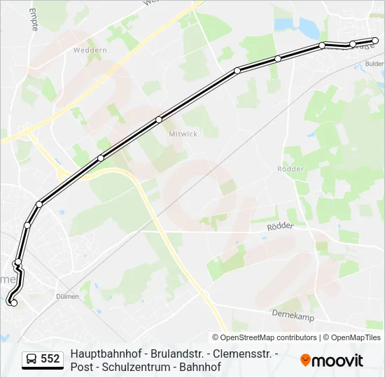 552 Bus Line Map