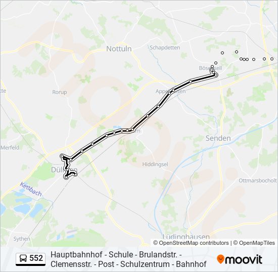 552 Route: Schedules, Stops & Maps - Dülmen, Bahnhof (Updated)