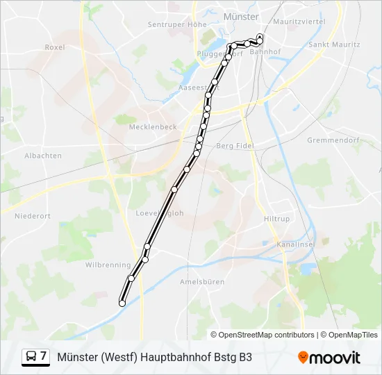 7 Bus Line Map