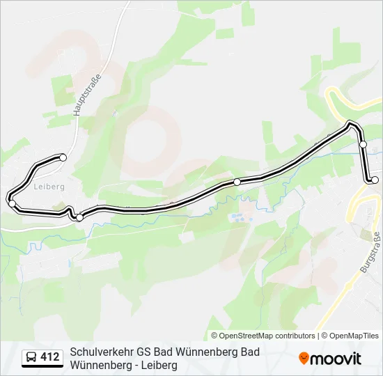 412 Bus Line Map