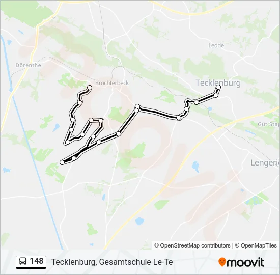 148 Bus Line Map