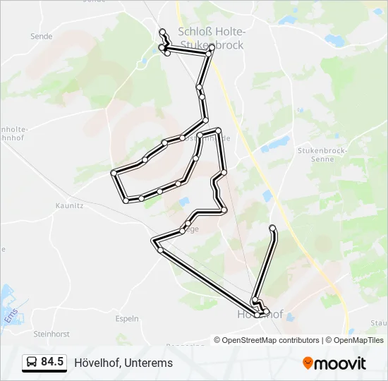 84.5 Bus Line Map