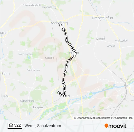 522 Bus Line Map
