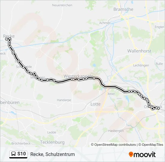 S10 Bus Line Map