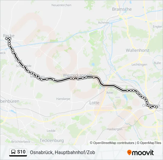 S10 Bus Line Map
