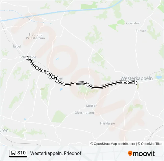 S10 Bus Line Map