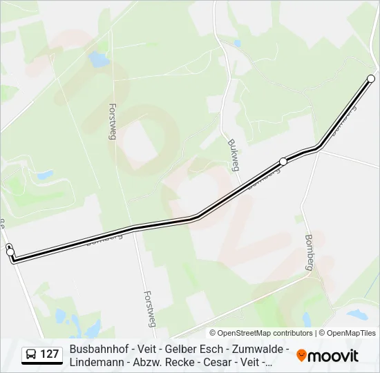 127 Bus Line Map