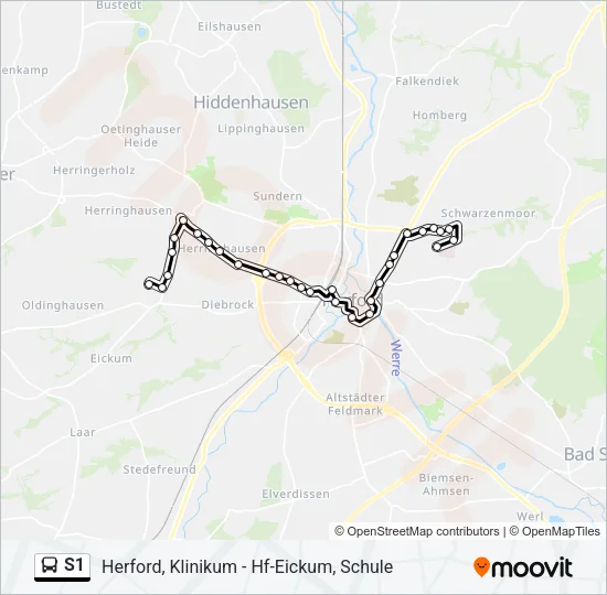 S1 Bus Line Map