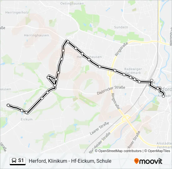 S1 Bus Line Map